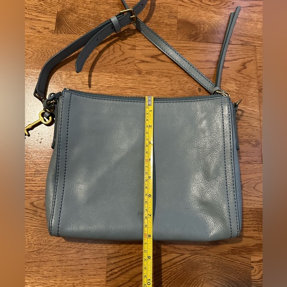 🎉HP!🎉 Fossil🔑 Light Blue Emma Leather Crossbody Bag - Picture 13 of 14
